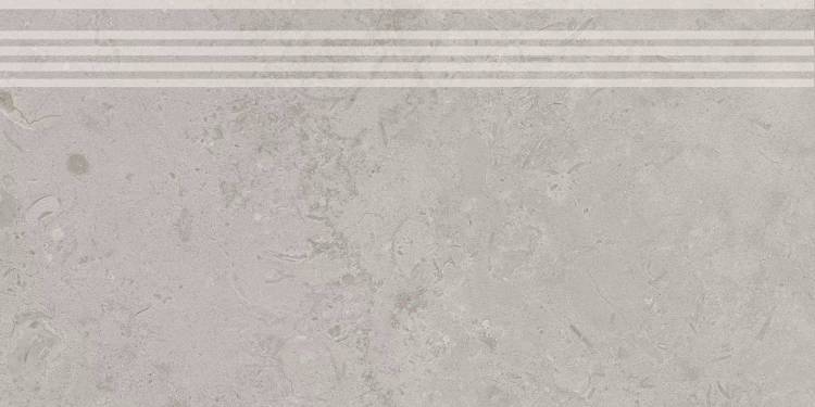 Ступень Kerama Marazzi Про Лаймстоун DD205220R/GR серый натуральный обрезной 60х30