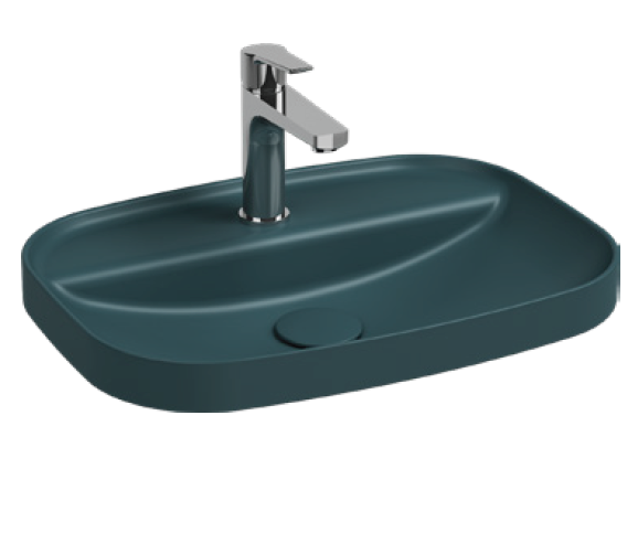 Раковина Isvea Infinity 55 10NF50055SV-2P изумрудный матовый, 55x40