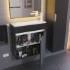 Тумба с раковиной Uperwood Modul 393020547 подвесная, матовая, черная, 60 см фото 8