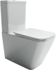 Унитаз-компакт Ceramica Nova Cubic CN1803 безободковый, сиденье микролифт, белый фото 2