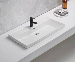 Раковина Gid Integrado 5580s 71167 белая, 81x46.5x15