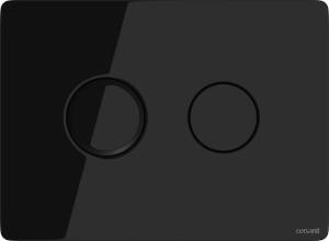 Кнопка смыва Cersanit Accento Circle P-BU-ACN-CIR-PN/Bl/Gl стеклянная, черная глянцевая