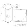 Душевой уголок Niagara Nova NG-6823-34BLACK профиль черный матовый, стекло прозрачное, 90x90x195 фото 6