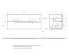 Тумба под раковину Cezares DUET-N-1200-2C-SO-2-BL Bianco Lucido, 120x45.7x50 фото 2