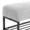 Банкетка Tetchair Charli lux 25117 VT shape silver, велюр, букле, со стеллажом для обуви фото 3