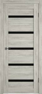 Межкомнатная дверь Владимирская Фабрика Дверей Atum Al 7 Lin Vellum стекло Black Gloss SM 600x2000