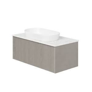 Тумба с раковиной La Fenice Terra Cappuccino NFNC-01-TER-C-100-3-M-GG бежевая матовая, 100 см