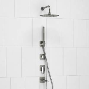 Душевой комплект Wasserkraft Spree A1451.273.274.097.121.275.100.276 встраиваемый, с верхней душевой насадкой, лейкой, никель