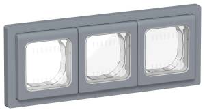 Рамка 3-постовая IEK Flite FI-M30-32-55-K35 маренго