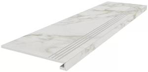 Ступень Kerama Marazzi Монте Тиберио SG540722R/GCF клееная серый светлый лаппатированный обрезной 33x119.5x0.9