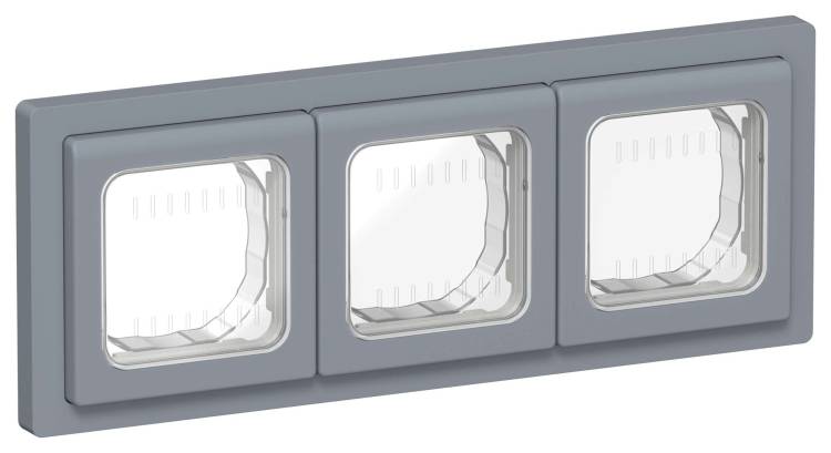 Рамка 3-постовая IEK Flite FI-M30-32-55-K35 маренго