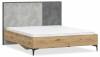 Кровать 1400х2000 НК-Мебель Нордик 71916990 Дуб Артизан/Велюр Серый (Без ортопедического основания) 112.2x150.2x205