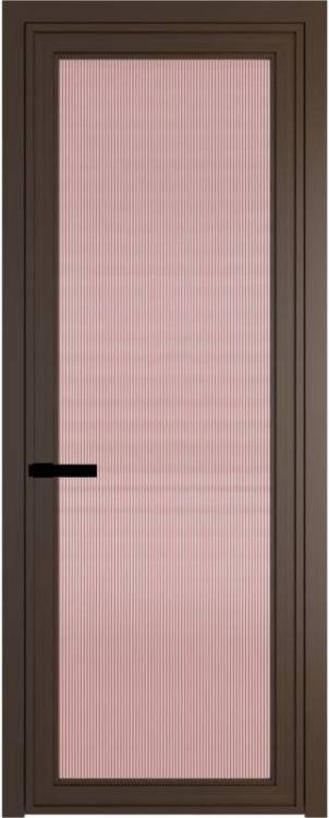 Межкомнатная дверь Profil Doors 1 AGP цвет профиля Деорэ, стекло безопасное 6 мм мору розовое 800x2000