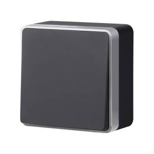 Выключатель 1-клавишный Werkel Gallant W5010034 черный с серебром