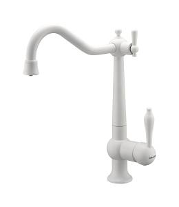 Смеситель для кухни Paulmark Retro Re213226-WH белый матовый