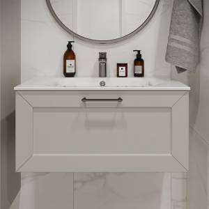 Тумба с раковиной Terminus Victoria VIC10801900301O белый, 80x38