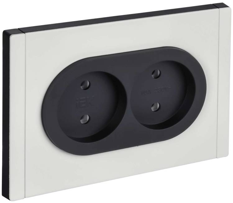 Розетка 2-местная IEK Forte&Piano FP-R20-10-1-M-K01 белый