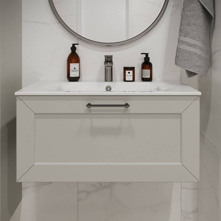 Тумба с раковиной Terminus Victoria VIC10801900301O белый, 80x38