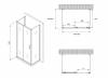 Душевой уголок Abber Schwarzer Diamant AG30180B-S60B-S60B 60x195x180, профиль Черный фото 5