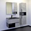 Зеркало-шкаф Comforty Франкфурт-75 00-00011079 бетон светлый фото 2
