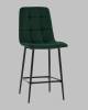 Стул полубарный Stool Group Одди AV 406N-Cdf-08(PP) темно-зеленый, велюр фото 2