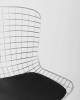 Набор из 4 стульев Stool Group Bertoia MC66-5F KD HLR-43 X4 хромированный с черной подушкой фото 8