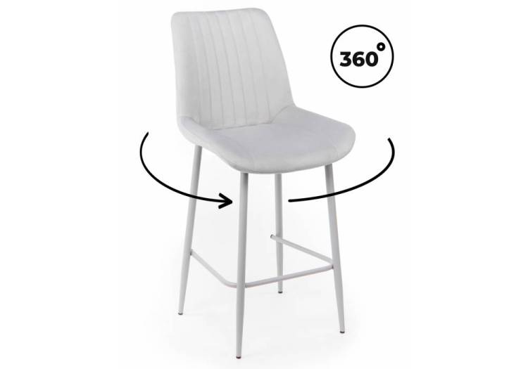 Полубарный стул Notta Седа 360 632590 светло-серый (zd 960) / серый