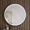Зеркало BOND Circle M60ZE-8080 круглое, с LED подсветкой и бесконтактным сенсором, черной рамой, 80х80