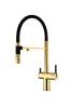 Смеситель для кухни Paulmark Gravity Gr213888-G с гибким изливом, золото