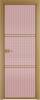 Межкомнатная дверь Profil Doors 3 AX цвет профиля Золото, стекло безопасное 6 мм мору розовое 700x2000