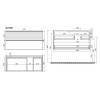Тумба под раковину Sancos Delta DL100RW 995х445х500, c двумя ящиками Soft close, ручки чёрные, правая, дуб светлый/белый фото 3