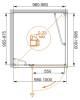 Душевой уголок Cezares VERONA-W-A-1-100-P-Cr-L профиль хром, стекло матовое, 100x100x195 фото 2