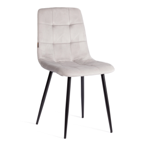 Стул Tetchair Chilly (mod. JSC-220) 21497 велюр/металл, light grey (светло-серый) HLR14/черный