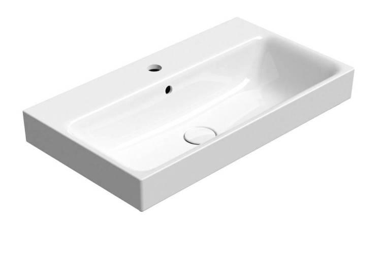 Раковина GSI Nubes 9687111 белый глянцевый, 70x40