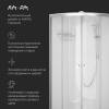 Душевая кабина Am.Pm X-Joy W94C-401-090MT 90x90, 1/4 круга, профиль матовый хром, стекло прозрачное фото 6
