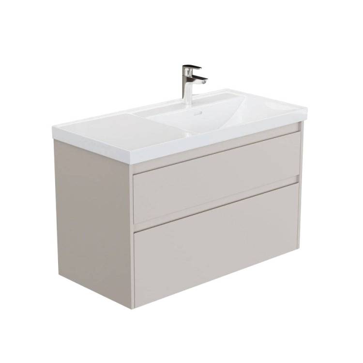 Тумба с раковиной Aquanet Nova Lite 2.0 90 R 365926 Бежевый