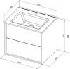 Тумба под раковину Aquanet Lino 60 287540 белый глянец фото 2