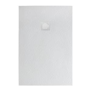 Поддон для душа BelBagno Uno TRAY-MR-UNO-AH-100/80-35-W-BO с сифоном и белой матовой декоративной накладкой, 100x80