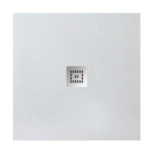 Поддон для душа BelBagno Uno TRAY-MR-UNO-A-90-35-W-CR с сифоном и декоративной накладкой, белый, 90x90