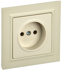 Розетка 1-местная IEK Brite BR-R10-10-K10-F бежевый