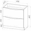 Тумба под раковину Belbagno Marino MARINO-700-2C-PIA-BL-P 70x45x80.5 Bianco Lucido напольная с двумя выкатными ящиками фото 7