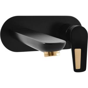 Смеситель для раковины Rav Slezak Colorado CO335CMATZ с внутренней частью, черный матовый, золото