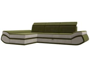 Диван угловой Лига Диванов Лига-032 121653L зеленый, бежевый, левый угол