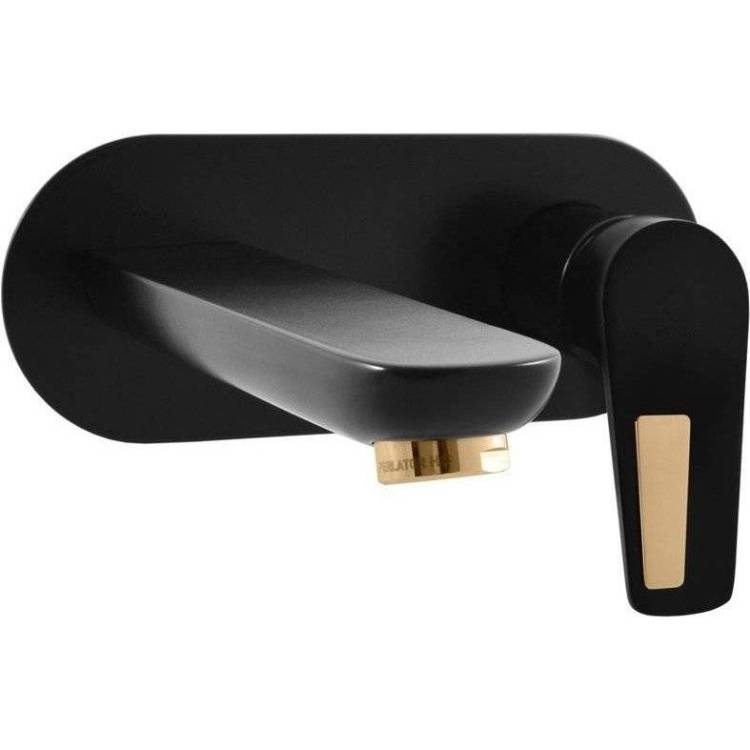 Смеситель для раковины Rav Slezak Colorado CO335CMATZ с внутренней частью, черный матовый, золото