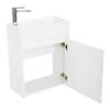 Тумба под раковину Belbagno Kraft Mini KRAFT MINI-500/260-1A-SO-BO-R 45x25x50 Bianco Opaco подвесная с распашной дверцей, правосторонняя фото 5