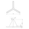 Подвесной светодиодный cветильник Geometria ЭРА Igrek SPO-144-B-40K-066 66Вт 4000К черный Б0050573 фото 3