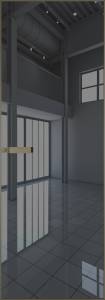 Межкомнатная дверь Profil Doors 1 AGN цвет профиля Шампань, стекло безопасное 4 мм зеркало серое 700x2000