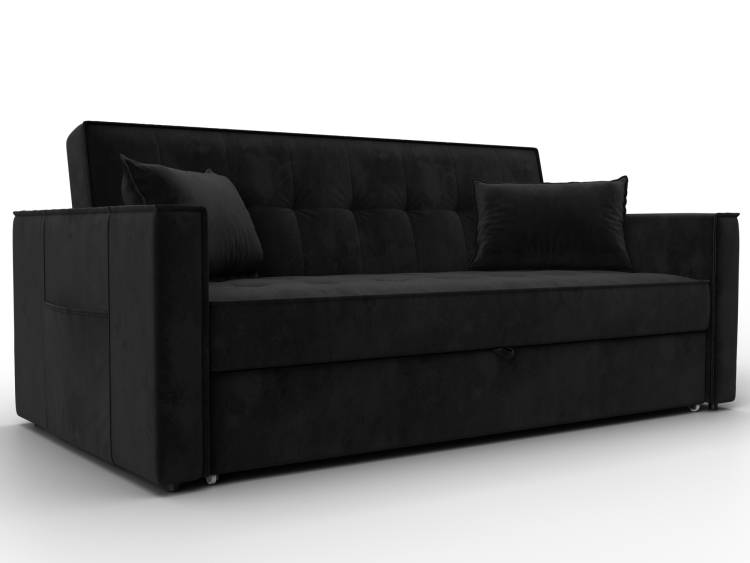 Диван прямой Лига Диванов Лига-104 (160) 134889 Черный