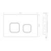 Кнопка смыва Azario New-TS AZ-ABS-002-W белая фото 3