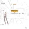 Подвесная люстра Loft IT Volver 10404/1150L GD фото 5